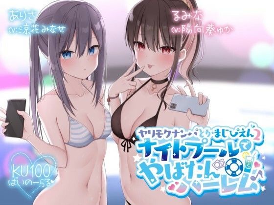 【KU100】ヤリモクナンパとかまじぴえん2 〜ナイトプールでやばたんハーレム♪〜  エロ画像260484